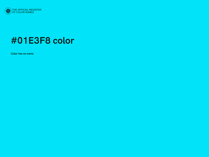 #01E3F8 color image