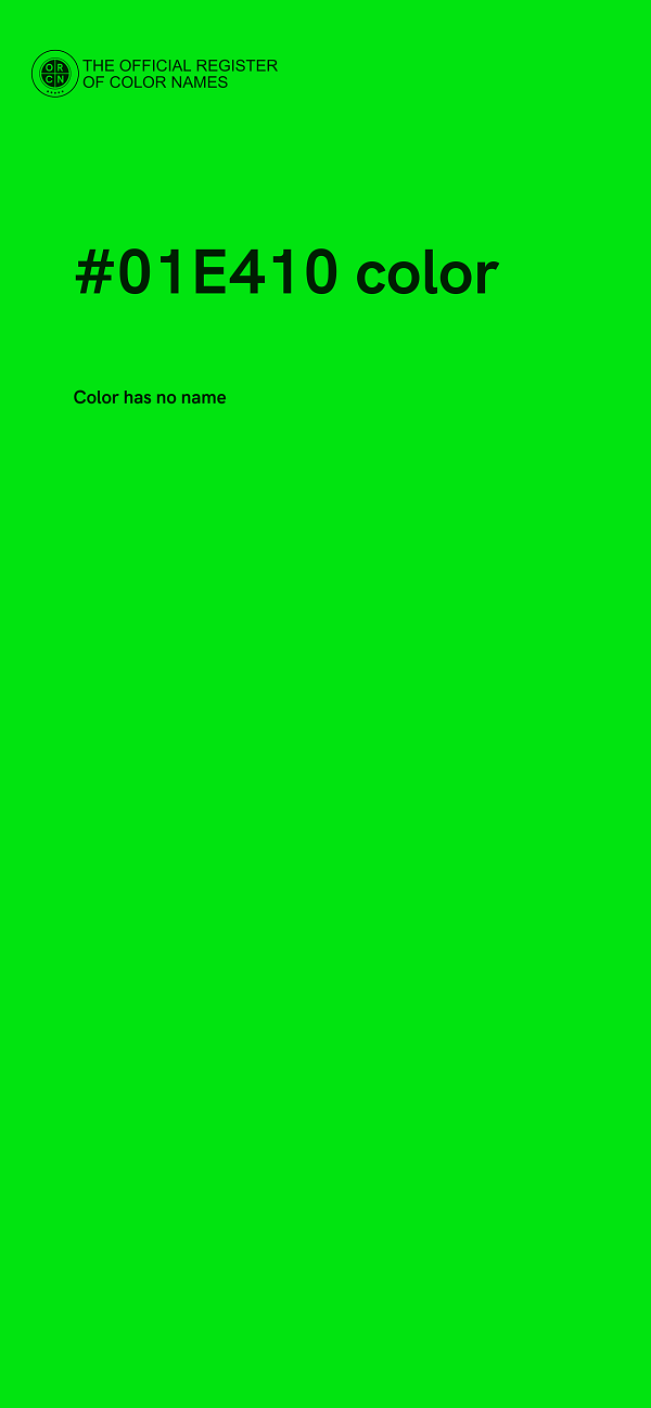#01E410 color image