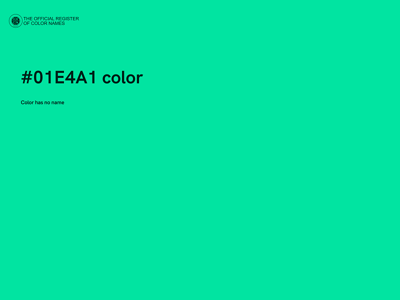 #01E4A1 color image