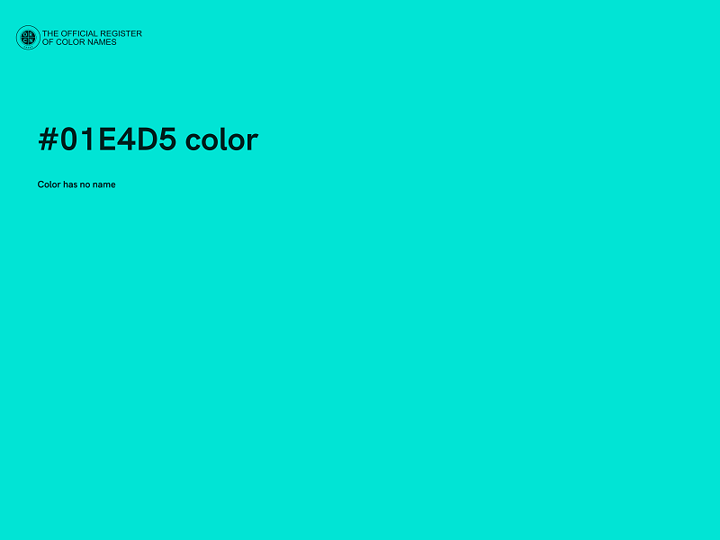 #01E4D5 color image