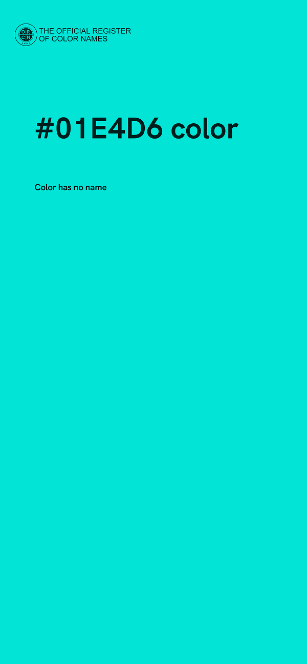 #01E4D6 color image