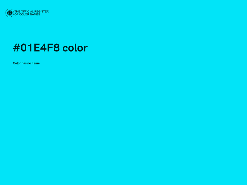 #01E4F8 color image