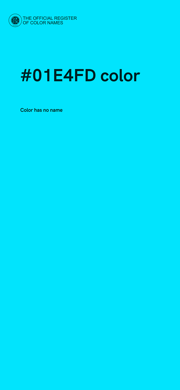 #01E4FD color image