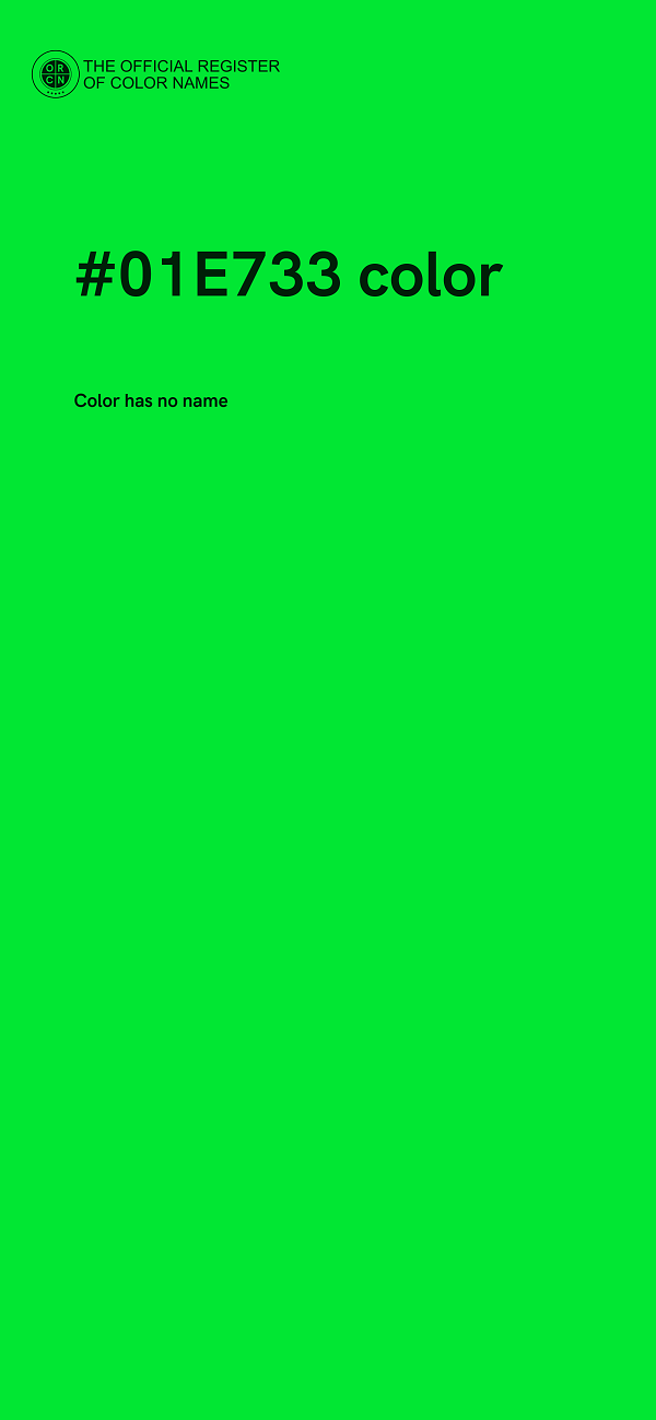 #01E733 color image