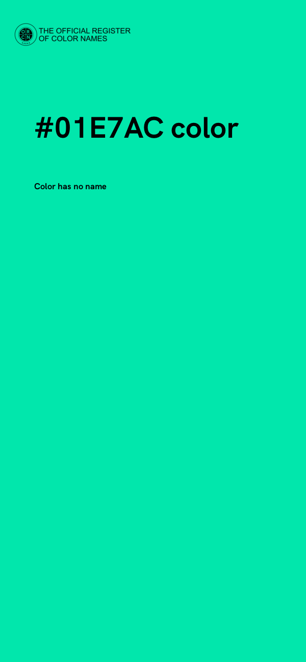 #01E7AC color image