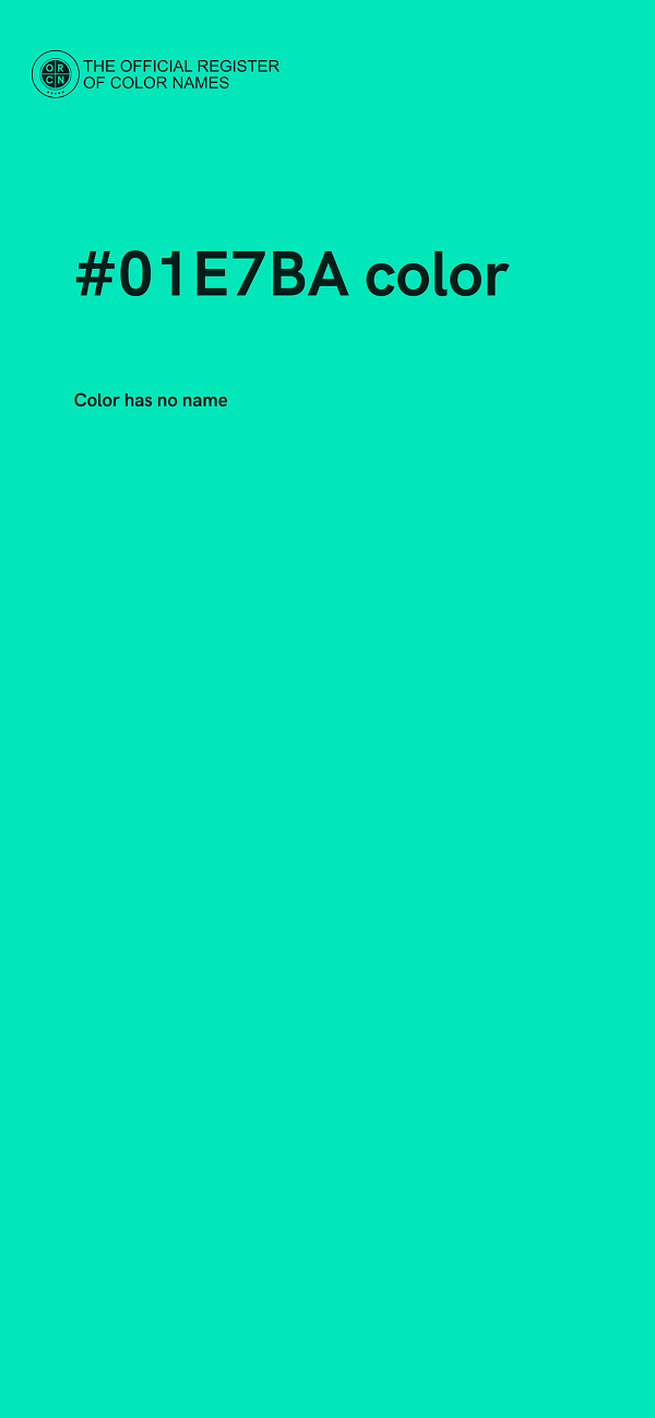 #01E7BA color image