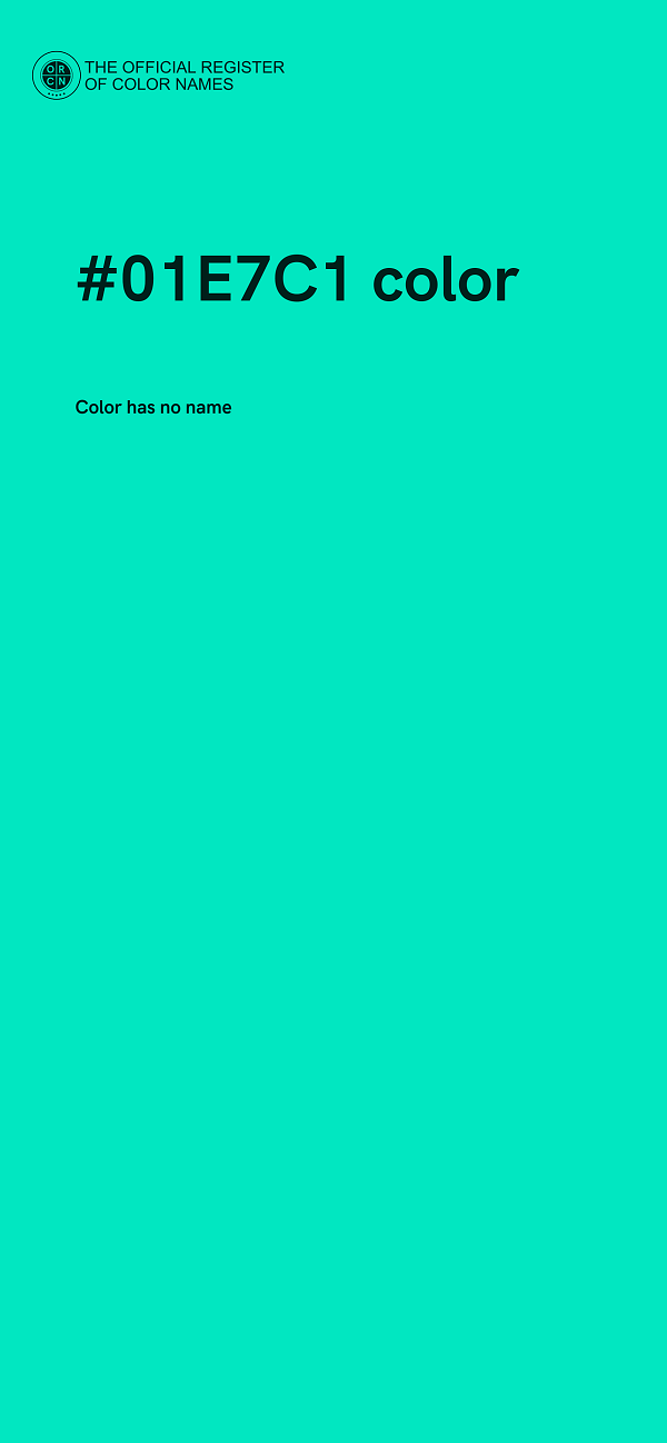 #01E7C1 color image