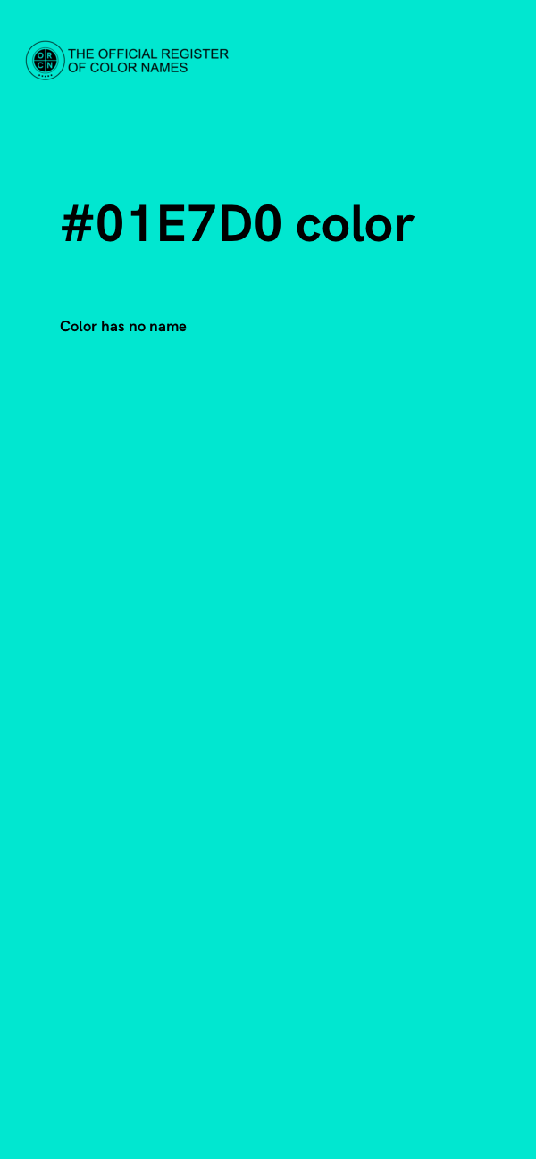 #01E7D0 color image