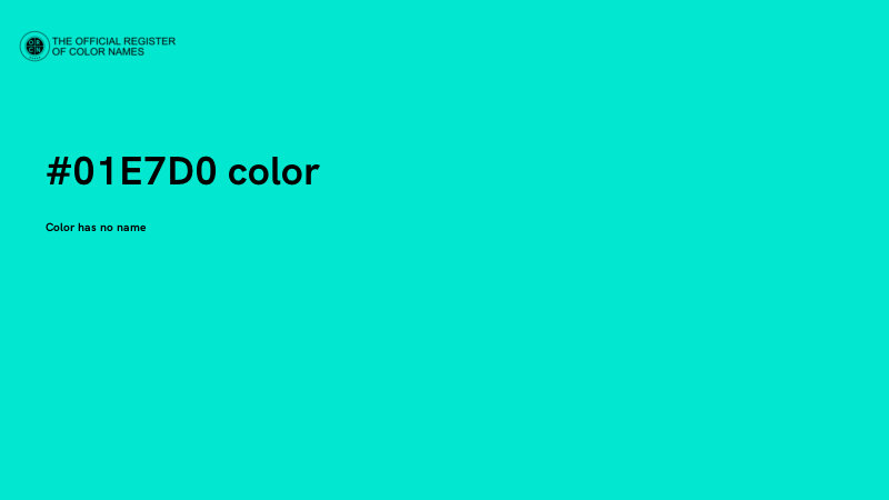 #01E7D0 color image