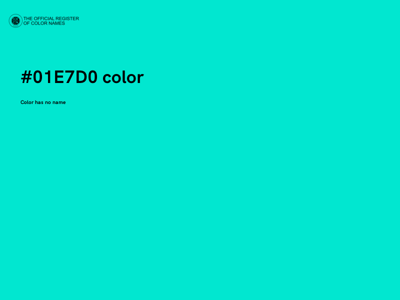#01E7D0 color image