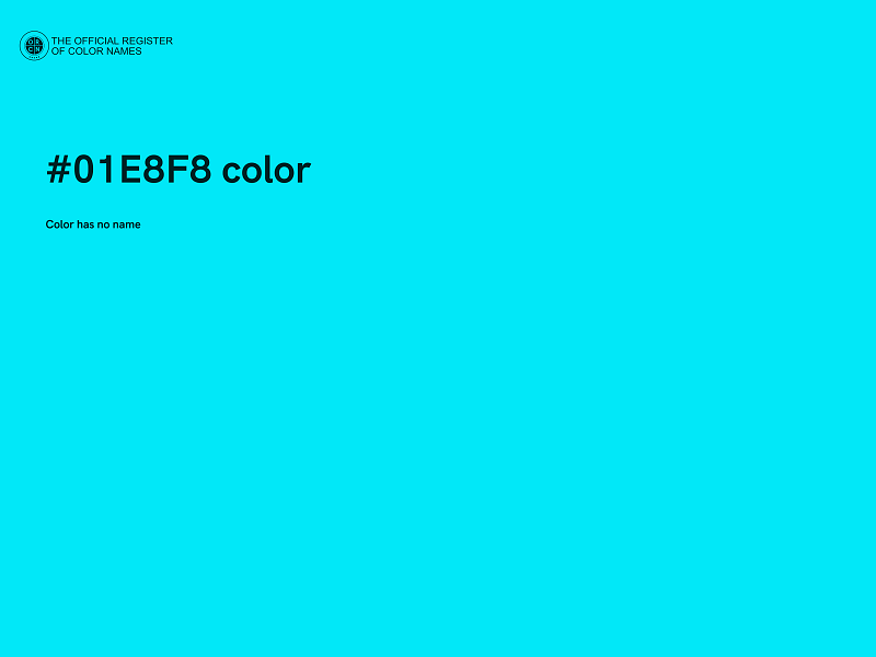 #01E8F8 color image