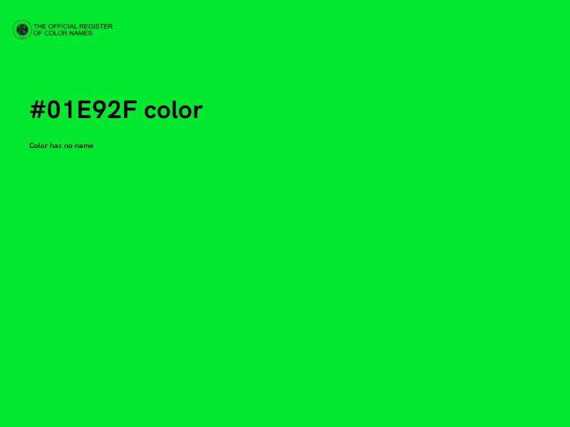 #01E92F color image