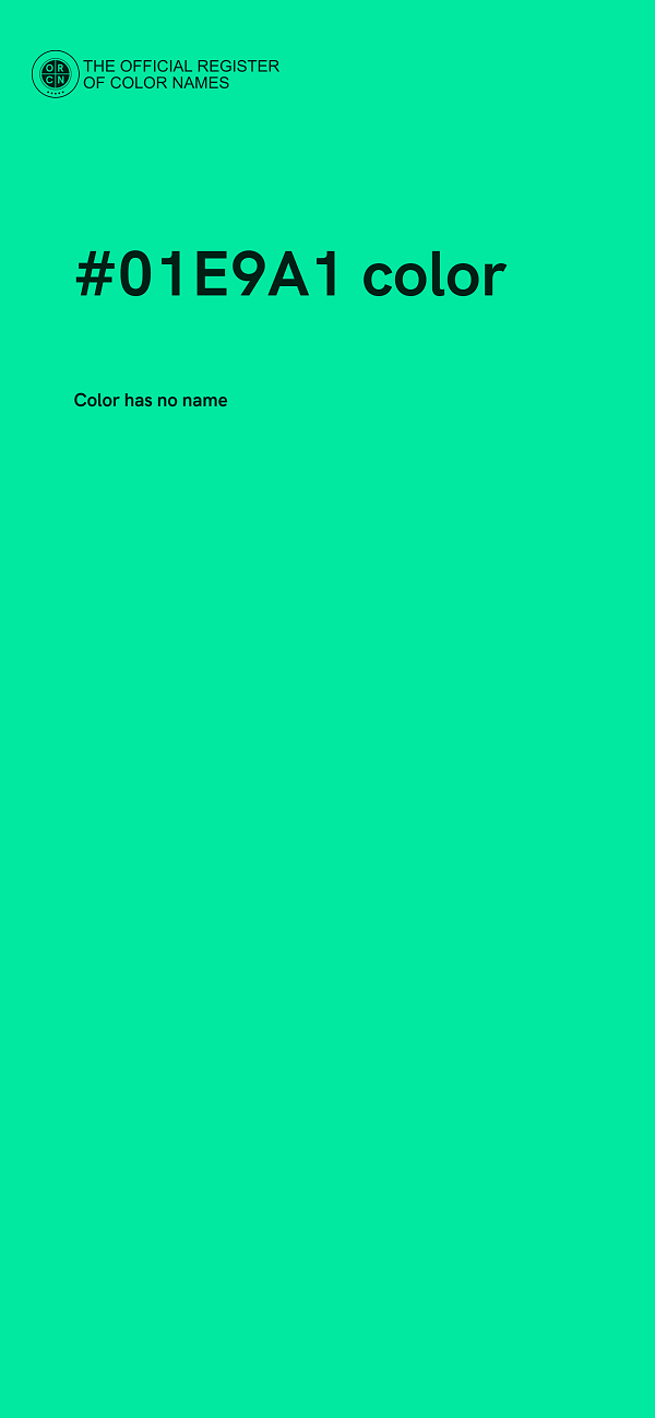 #01E9A1 color image
