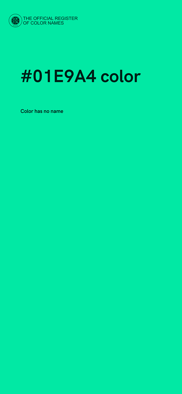 #01E9A4 color image