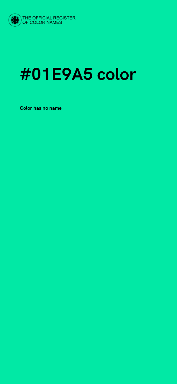 #01E9A5 color image