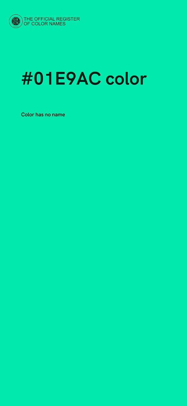 #01E9AC color image