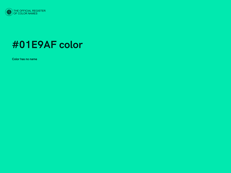 #01E9AF color image