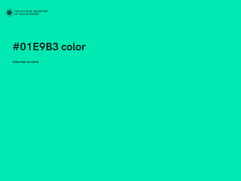 #01E9B3 color image