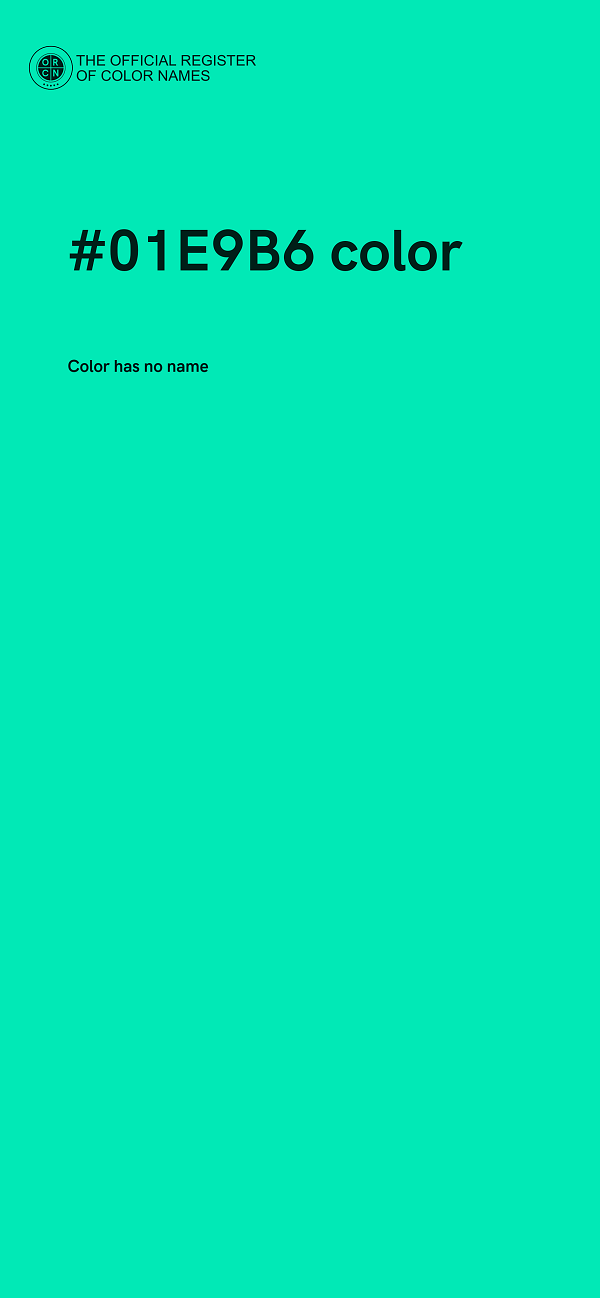 #01E9B6 color image