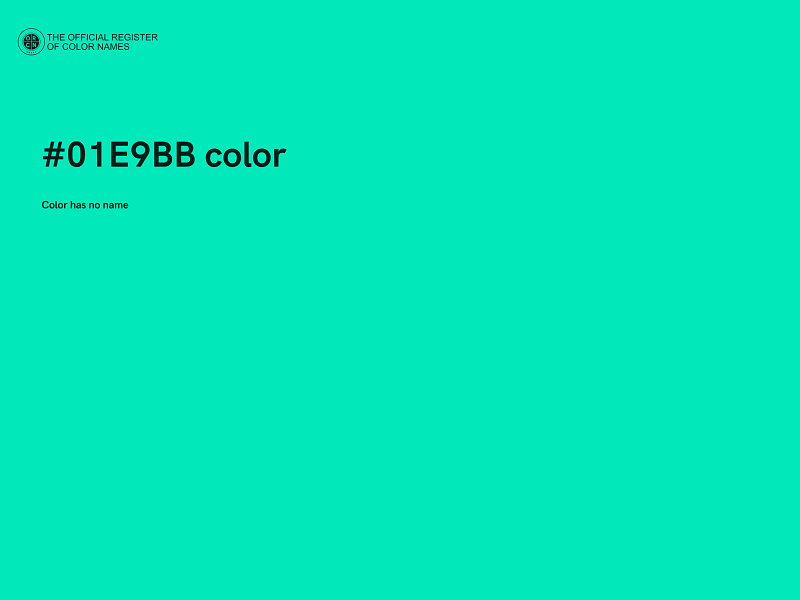 #01E9BB color image