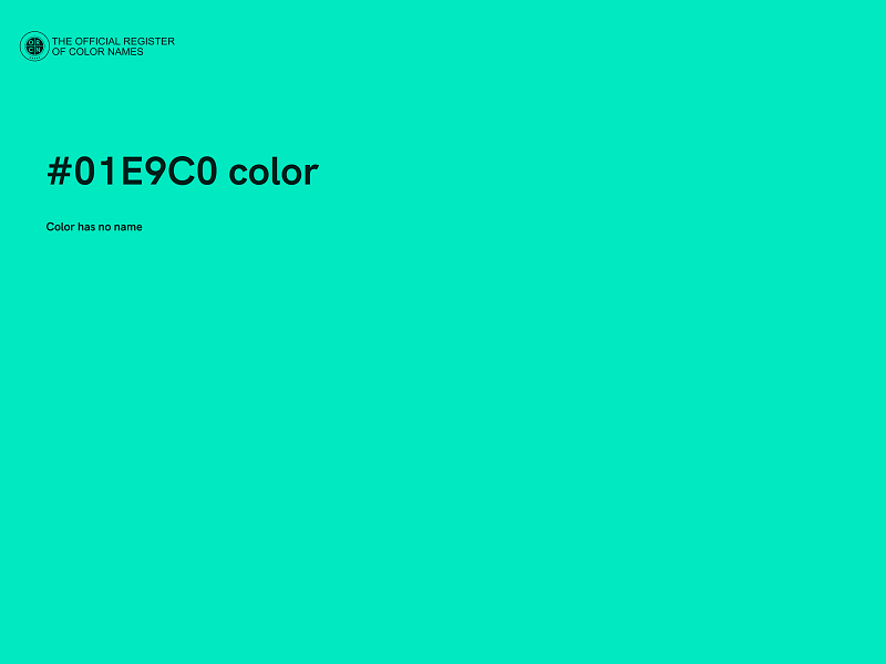 #01E9C0 color image