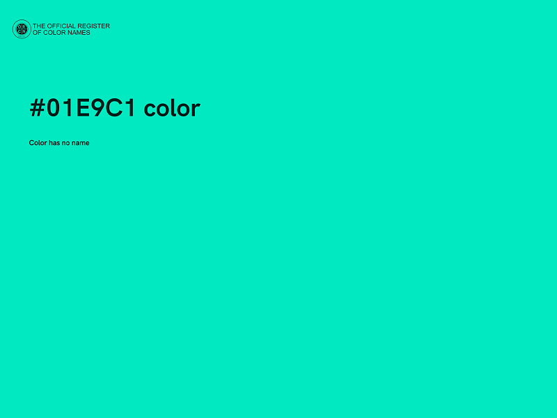 #01E9C1 color image