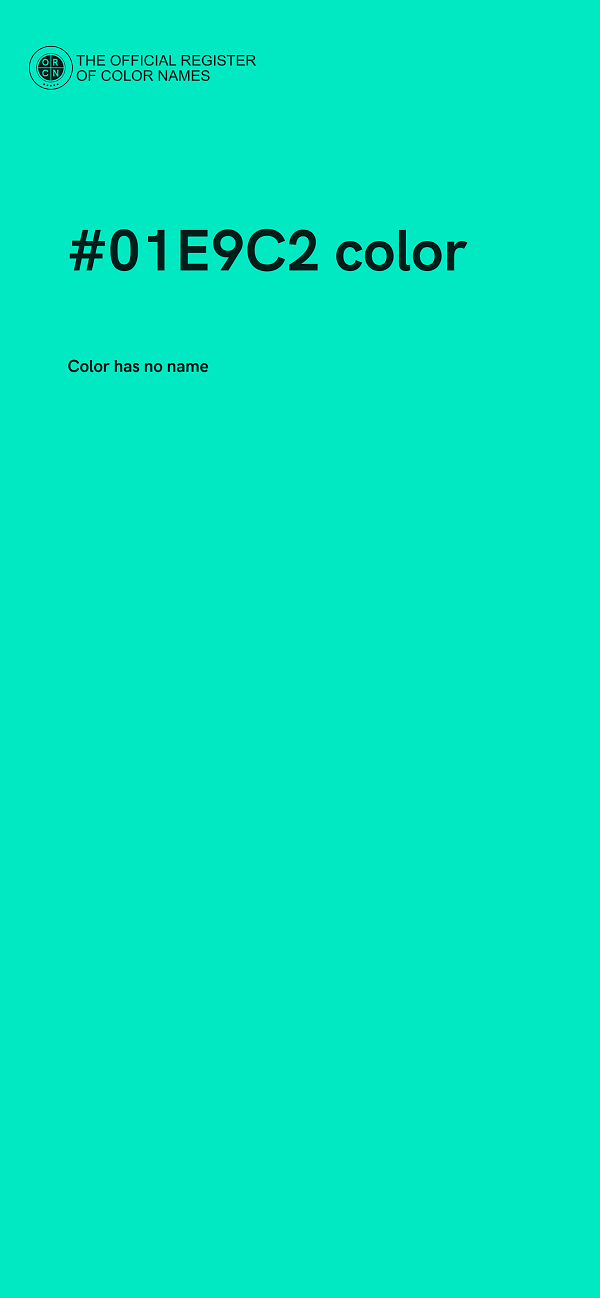 #01E9C2 color image