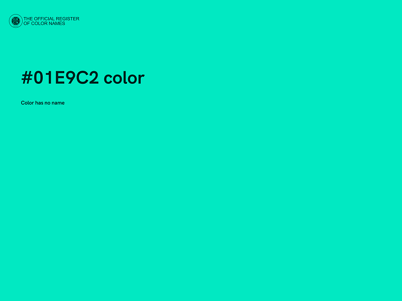 #01E9C2 color image