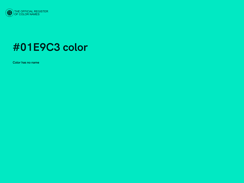 #01E9C3 color image