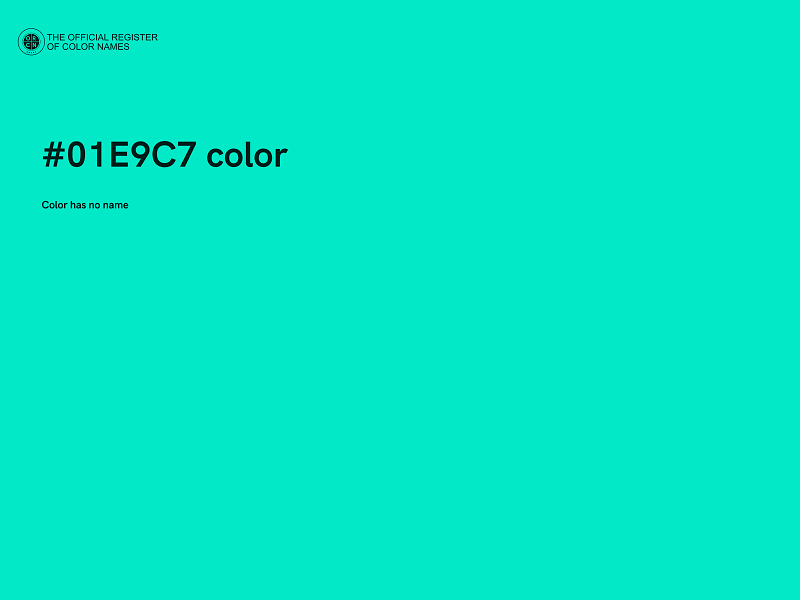#01E9C7 color image