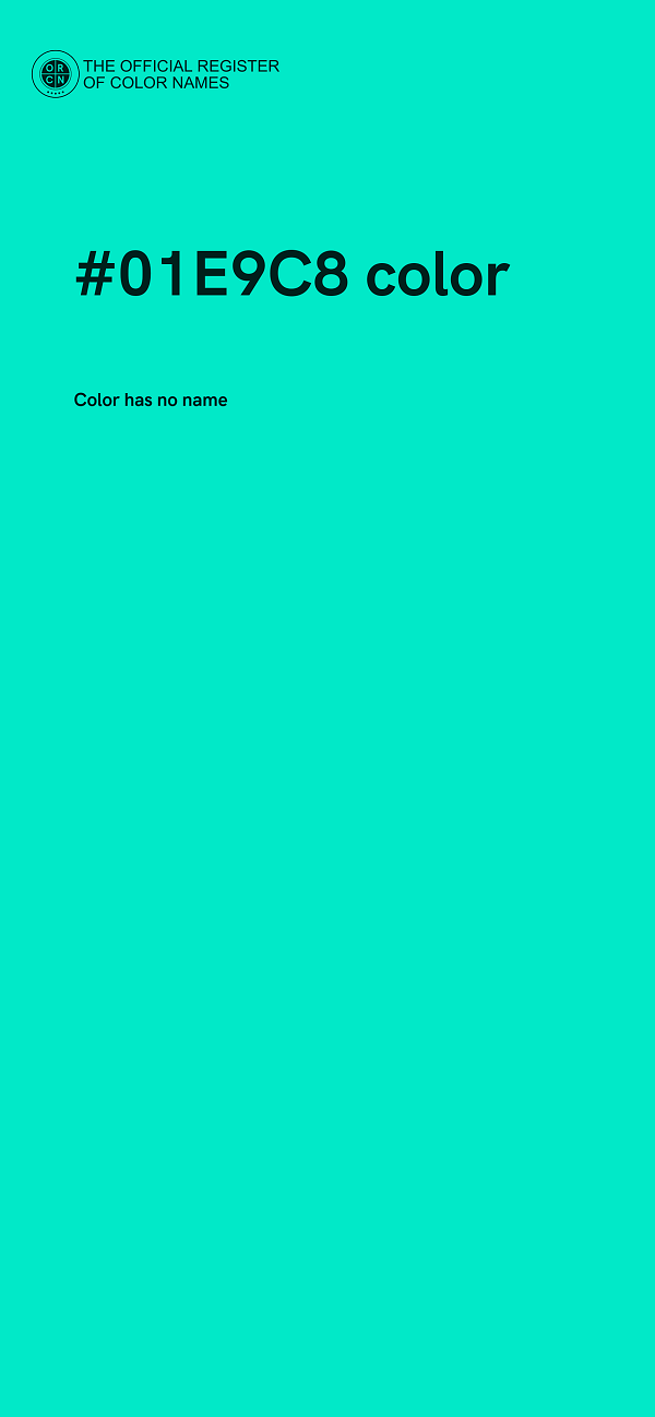 #01E9C8 color image