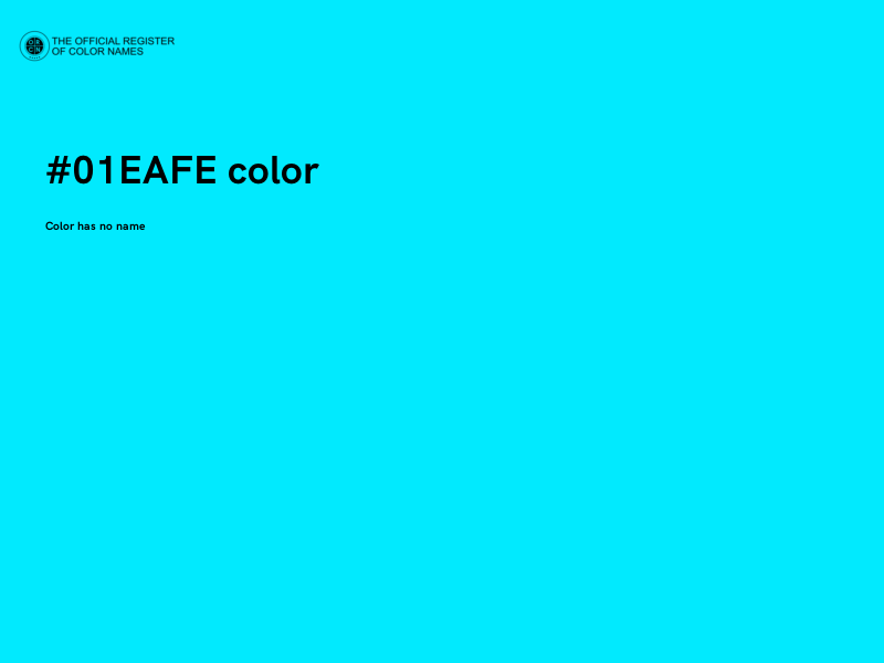 #01EAFE color image