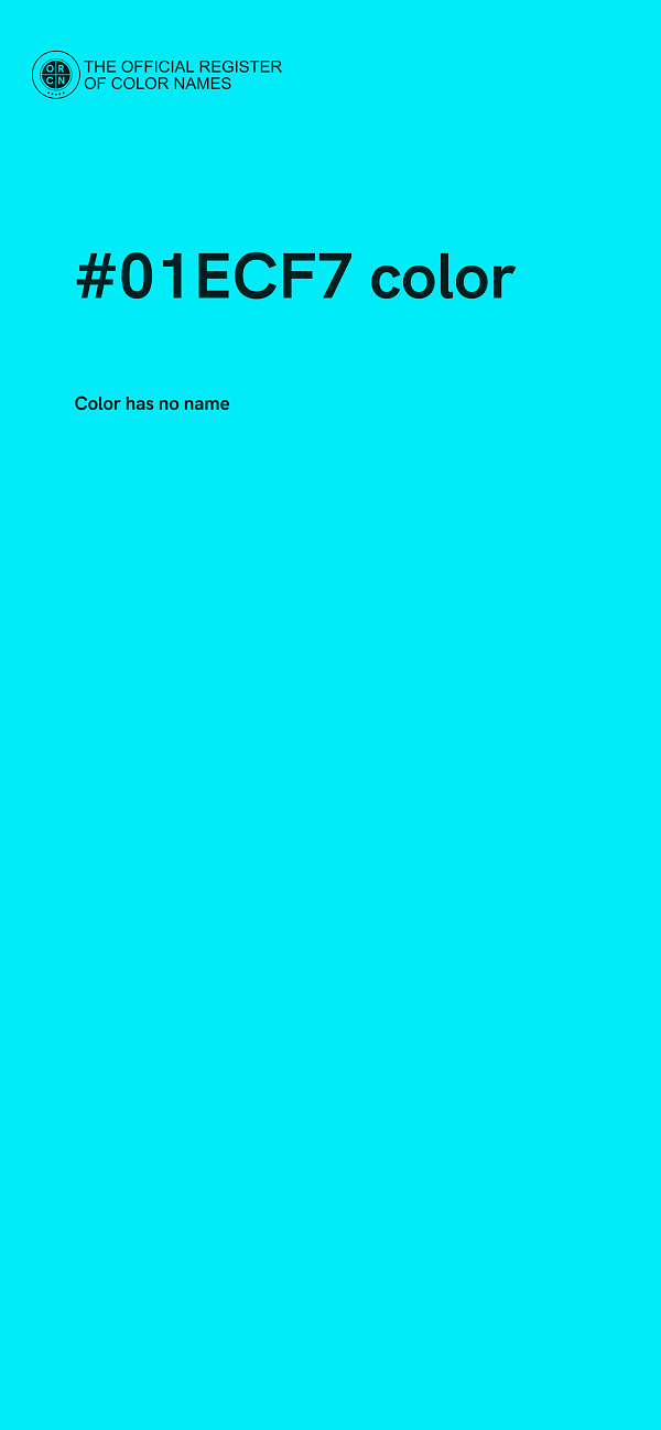 #01ECF7 color image