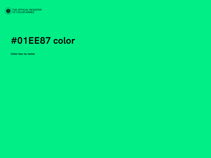 #01EE87 color image