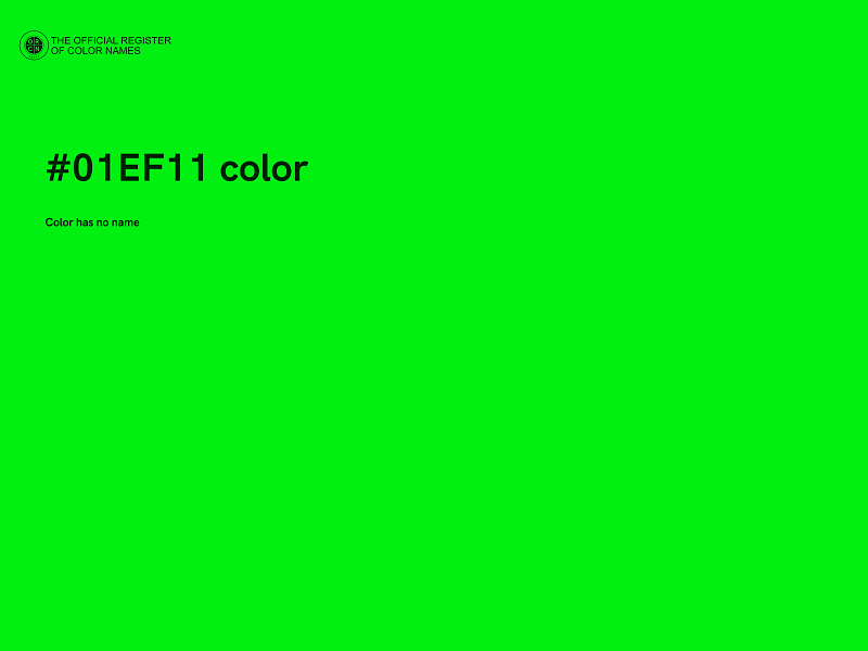 #01EF11 color image