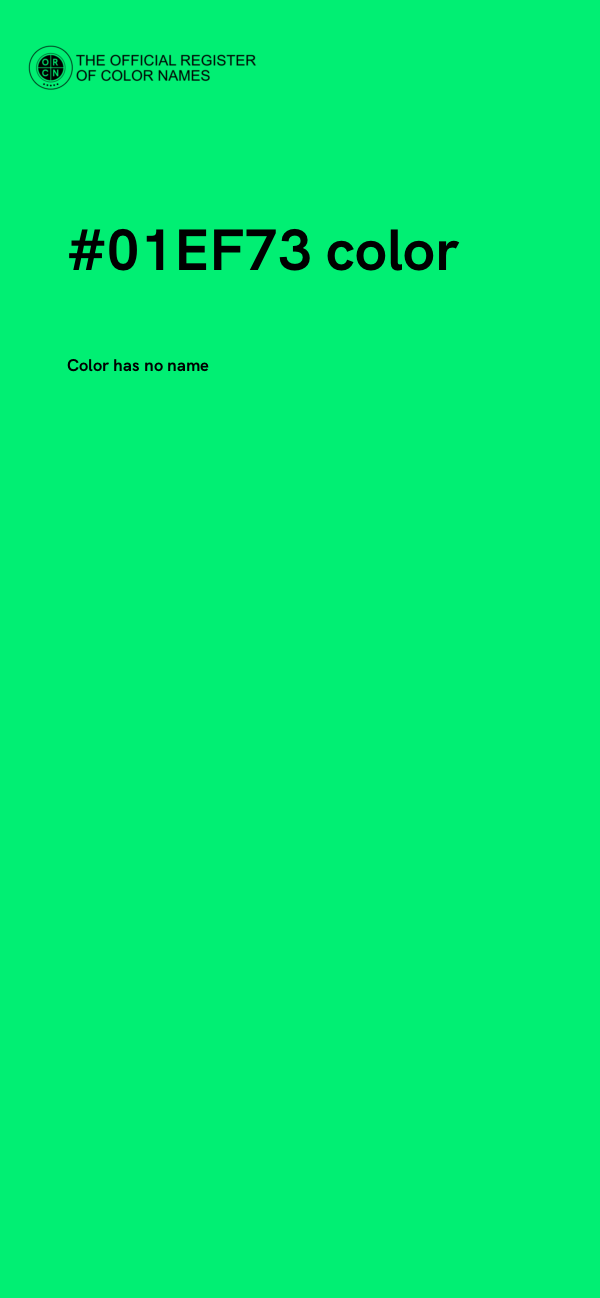 #01EF73 color image