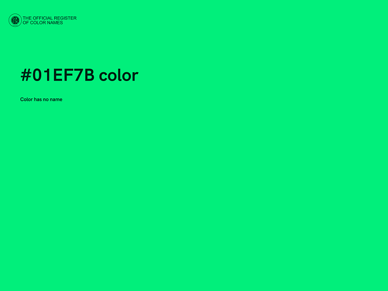 #01EF7B color image