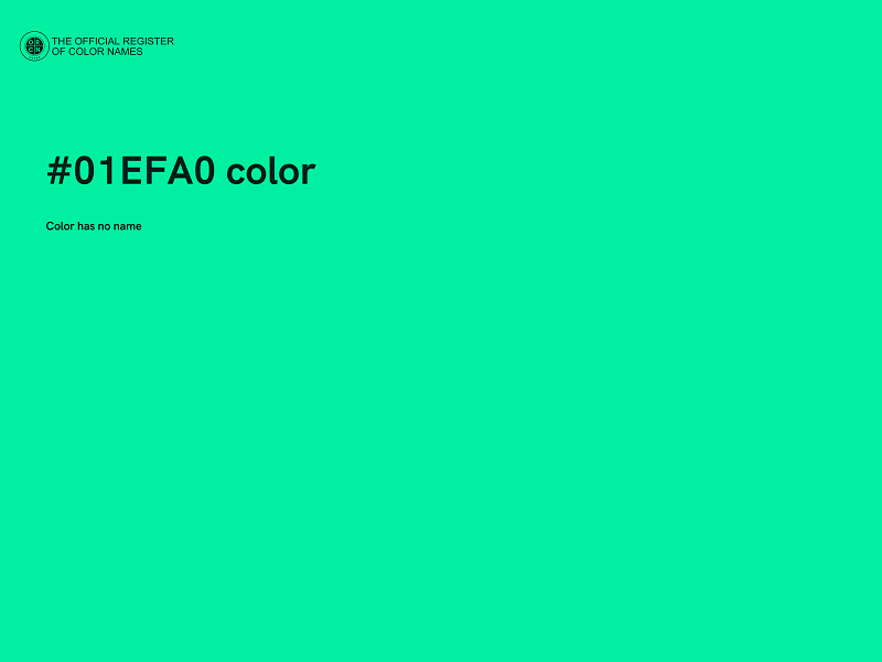 #01EFA0 color image