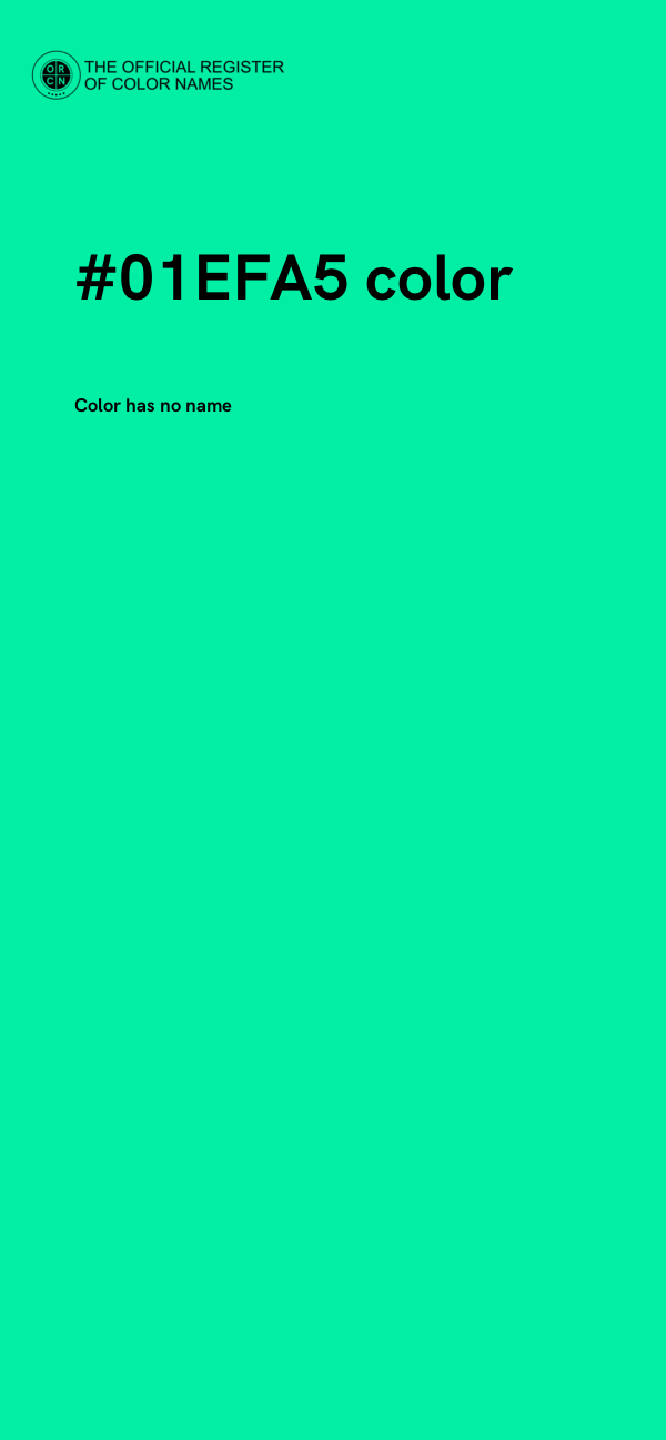 #01EFA5 color image