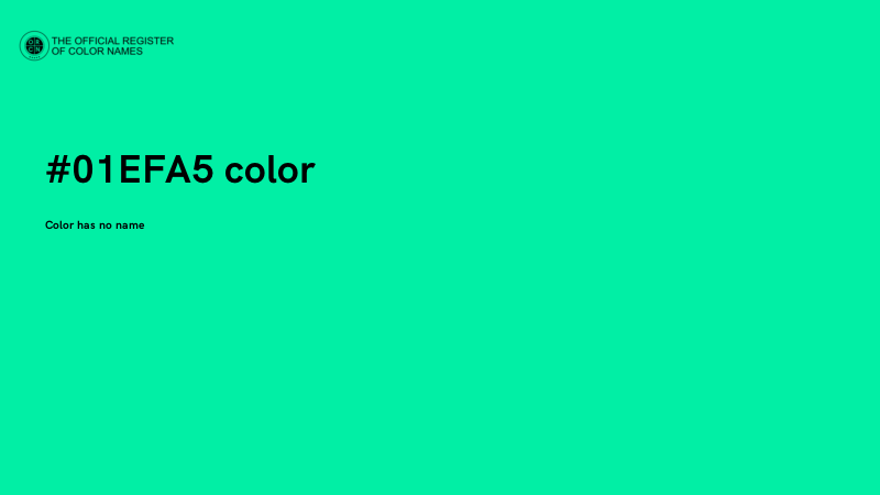 #01EFA5 color image
