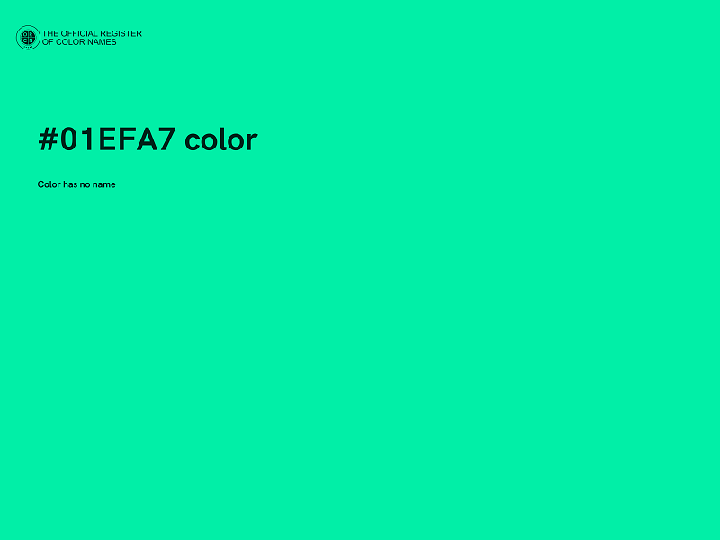 #01EFA7 color image