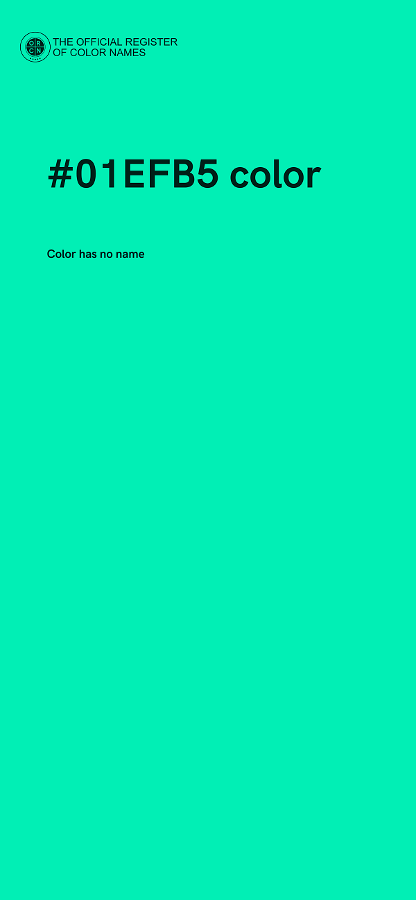 #01EFB5 color image