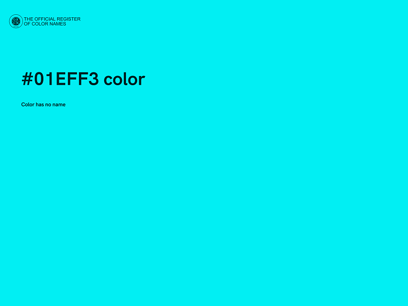 #01EFF3 color image