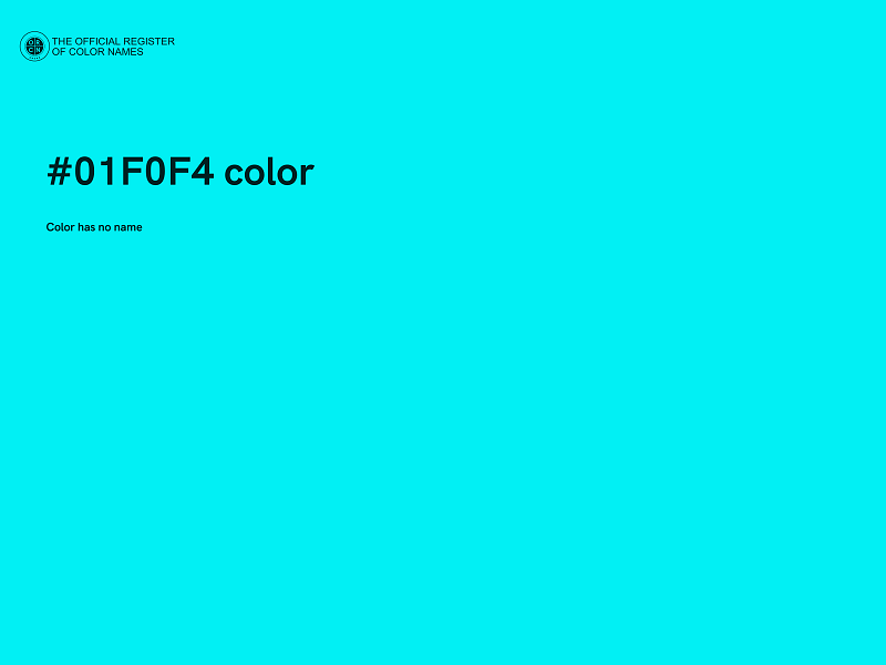 #01F0F4 color image