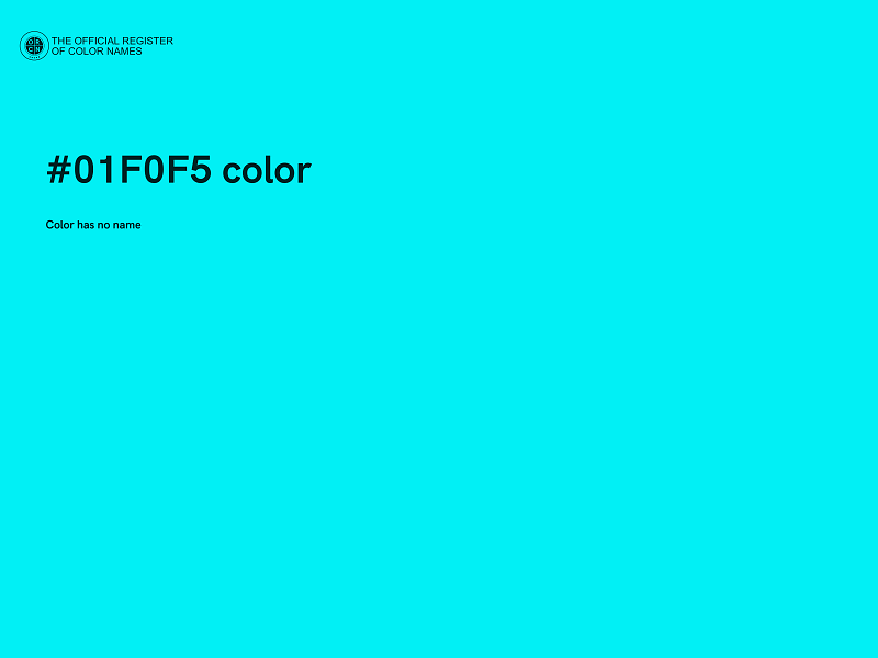 #01F0F5 color image