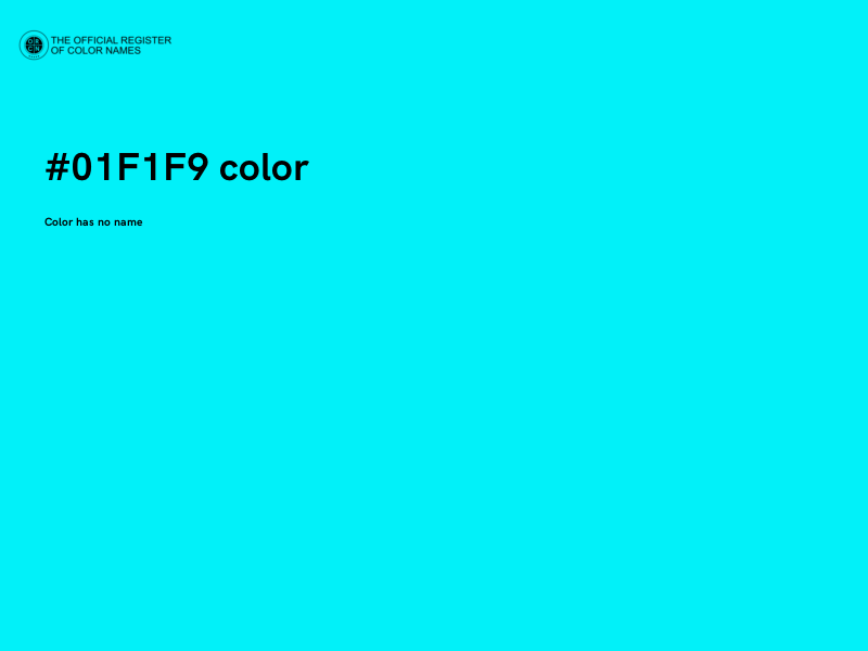 #01F1F9 color image