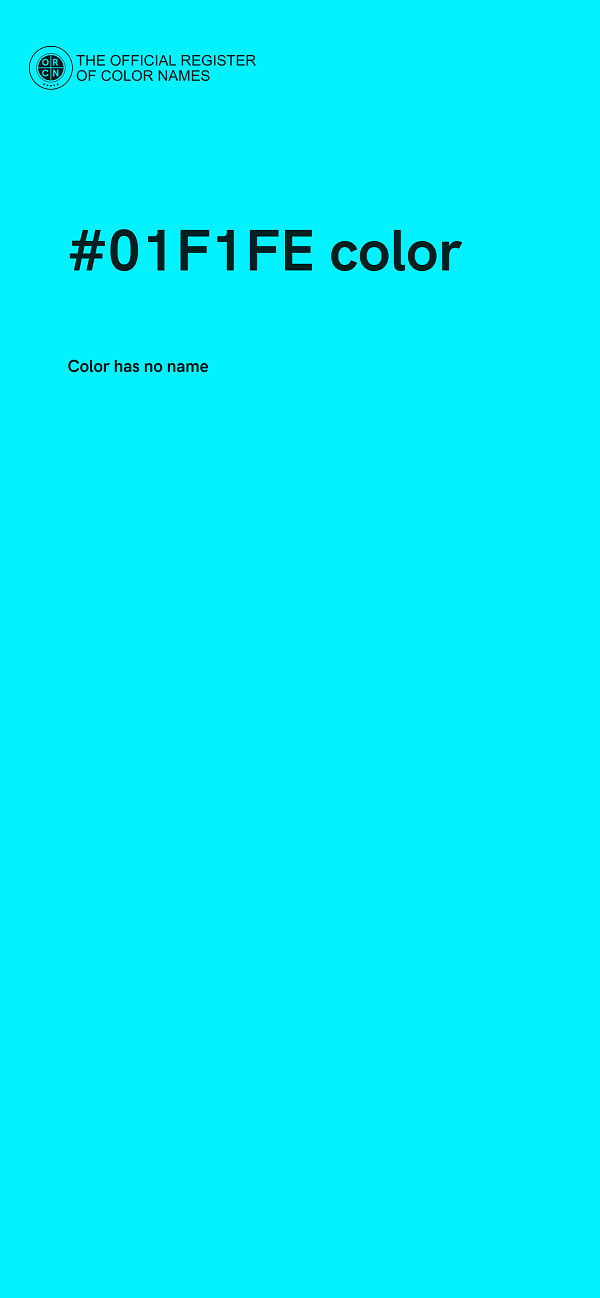 #01F1FE color image