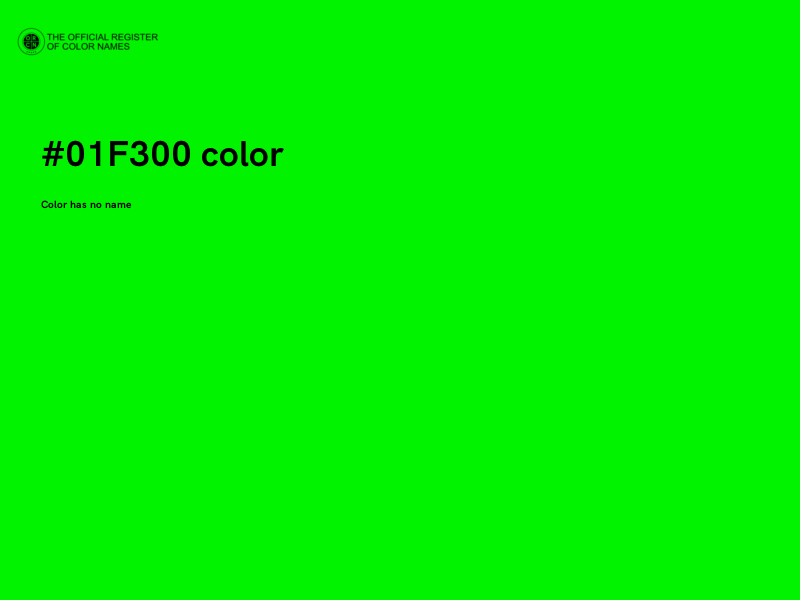 #01F300 color image