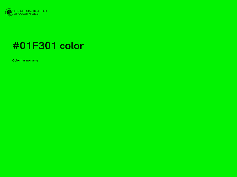 #01F301 color image