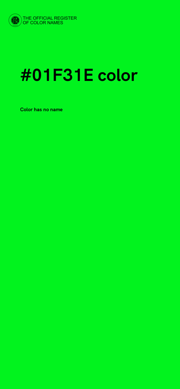 #01F31E color image